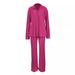 AD1555 Women's Clothing 2025 Autumn And Winter New Solid Color Pleated Long Sleeve Set_ecoleips.com