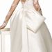 Wedding Dress New One Shoulder Long Sleeve Slim Princess Tail Bow Bride Out Wedding Dress Satin_ecoleips.com