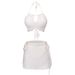 Women's High-End Lace-Up Swimsuit New Style Bikini Three Piece Set Skirt Style Two Piece Pure Sexy Conservative For Beach Or Hot Springs_ecoleips.com