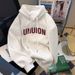 Hooded Sweatshirt For Women Spring Autumn 2024 New Loose Pullover Inner Shirt Drop Shoulder High-end Fashion Casual Top_ecoleips.com