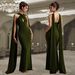 Fashion Women's Casual Elegant Long Skirt Ribbon Solid Color Dress_ecoleips.com
