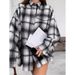 This Classic And Retro Black And White Checkered Long-Sleeved Shirt For Autumn And Winter Is Fashionable, Elegant And Ve_ecoleips.com