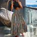 European And American 2025 Summer New Women's Printed Vacation Beach Long Flared Skirt_ecoleips.com