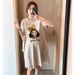 Maternity Summer Dress 2024 New Fashion Casual Sweet Age Reduction Loose Large Size Small T-shirt Skirt_ecoleips.com
