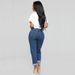 Women's Clothing New Jeans Loose High Waist Nine Points Straight Pants_ecoleips.com