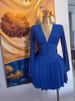 K Women's Dress With Pleats, V-neck, Long Sleeves, Slim-fitting, Waist-cinching, Slimming, Pleated Short_ecoleips.com