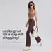 High Elastic Nude Shark Pants Hip Lift High Waist Thin Wide Leg Fitness Flared Pants Wear Yoga Pants Women_ecoleips.com