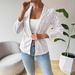 Euopean Ameican Coss-bode 2026 Autumn And Winte New Elegant Solid Colo Lace 3/4 Sleeve Lapel Casual Women's_ecoleips.com