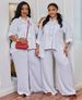 Plus Size Women’s Striped Shirt & High-Waisted Wide-Leg Pants Set – Trendy Spring 2026 Casual Outfit (S-XXL)_ecoleips.com