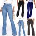 Women's Slimming Thigh-raising Floor-length Pants Plus-size Pants Flares_ecoleips.com