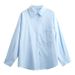 Carefully Selected New Spring And Summer Loose-fitting Casual Women's Shirts With A Relaxed Style, Versatile Korean_ecoleips.com