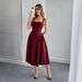 Women's Clothing Casual Simple Style Suspenders A Line Long Skirt Dress_ecoleips.com