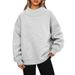 Long-Sleeved Sweater Turtleneck Pullover Sweatshirt Casual Sweatshirt Top Women Wholesale_ecoleips.com