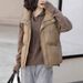 Women's Quilted Sleeveless Down Vest, Lightweight Winter Puffer Gilet With Stand Collar, Slim Fit Fleece Lined Jacket For Layering_ecoleips.com