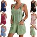 Cross-Border 2024 European And American Women's Summer Casual Fashion Strap Shorts Jumpsuit Overalls For Women_ecoleips.com
