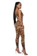 K Women's Printed Sleeveless Vest Jumpsuit With Threaded Square Collar, Exposed Back, Hip Lifting, Slim Fit Sports Jumpsuit_ecoleips.com