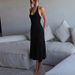 Women's Sexy Low Cut U Neck Halter Neck Tie Backless Dress European American Style Summer New Fashion Clothing_ecoleips.com