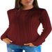 Elegant High Neck Slim Fit Sweater For Women - Soft Acrylic Blend Knitwear, Comfortable & Stylish Pullover Top_ecoleips.com