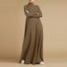 Women's Clothing Street Fashion Women's Collage Long Skirt Long Sleeve High Collar Dress First Hand Source_ecoleips.com