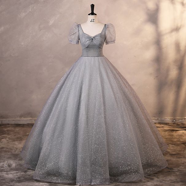 Women's Clothing Evening Dress Long High End Stage Puffy Skirt Vocal Art Exam Dress Annual Meeting Host Dress_ecoleips.com