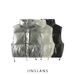 Aria Basics Cross-border ZA European And American Style Women's Clothing INS Fashion Design Metallic Tech Fabric Down_ecoleips.com