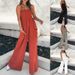 Women's Clothing Spring New Style Fashion Solid Color Pleated Tube Top Simple Slim High Waist Suspender Jumpsuit_ecoleips.com