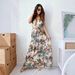 Cross-border European And American Fashion Foreign Trade Women's Clothing 2025 Summer New Backless Floral Print Tie-dye_ecoleips.com