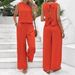 2025 European And American Spring And Summer New Women's Clothing New Products Sleeveless Lace Up Jumpsuit Fashion Trousers_ecoleips.com