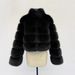 Plus Size Faux Fur Coat Women's Winter Fashion Jacket – Eco-Friendly Fox Fur Stand Collar, Long Sleeve, Casual Outerwear (S-XXXXL, Multiple Colors)_ecoleips.com