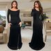 Fashion Women's Clothing Elegant Temperament Lower Slit Evening Dress Dress_ecoleips.com