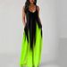 European And American Cross-Border Spring Summer New One-Piece Mid-Waist Long Strap Style Elegant Pocket Printed Dress_ecoleips.com