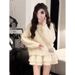 Eleganly Beauiful Solid Color Se, Loose And Slimming Skir, Hree-dimensional Floral Kni Op, Casual Wo-piece_ecoleips.com
