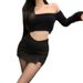 Women's Clothing New High Waist Hot Girl Miniskirt A Line Retro V Waist Skirt_ecoleips.com