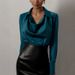 Wholesale Of Solid-Color, Simple And Stylish Women's Shirts And Blouses With A Wavy Collar For Autumn_ecoleips.com