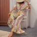 Women's Clothing Summer New Hot Sale Bohemian Style Printed Retro Style Waist High Waist Jumpsuit Trousers For Women_ecoleips.com