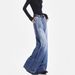 New American-style Spring Vintage Wide-leg Jeans For Women, Designed With A Straight, Loose, Floor-length Cut_ecoleips.com
