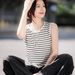 Direct From The Manufacturer: 140g Knitted Silk Vest, 2025 Summer Round-neck Striped Top That Conceals Side Bulges,_ecoleips.com