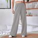 Women's High-Waisted Wide Leg Pants Autumn/Winter plus Size Elastic Waist Loose Fit European American Style Commuter Trousers_ecoleips.com
