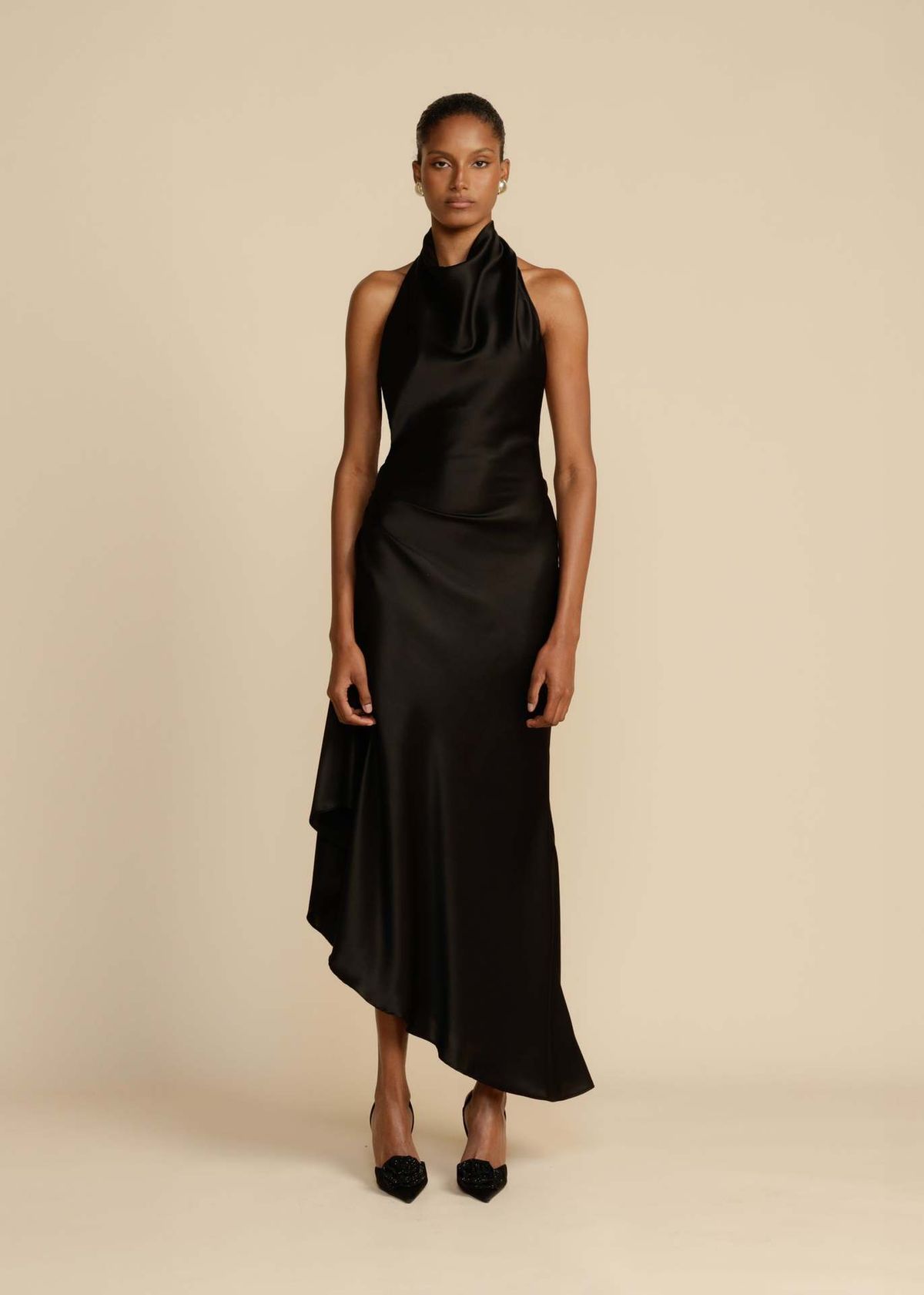 Women Fashion Sexy Satin Backless High Slit Dress Slim Fit Formal Evening Party Gown_ecoleips.com
