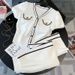 Women's Clothing Short Sleeved Casual Sports Suit Summer Fashion Thin Cardigan Top Straight Wide Leg Trousers Two Piece Suit_ecoleips.com