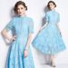 Celebrity High-end Lace Dress Women's Summer Crochet Embroidery Niche Chic Daughter Temperament Skirt_ecoleips.com