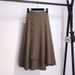 Women’s Clothing Fat Mm Spring And Summer High Waist Cover Hips To Show Thin Age Reduction Fashion All Match Design Irregular Skirt_ecoleips.com