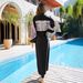 Conservative Hot Spring Swimsuit Sunscreen Full Surround Color Matching Split Beach Diving Surfing Three Piece Swimsuit_ecoleips.com