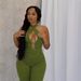 Women's Clothing Halter Neck Slim Fit Lace Up Backless Sexy Hot Girl Jumpsuit Flared Jumpsuit_ecoleips.com