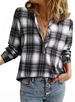 Autumn/Winter Cross-Border European And American Women's Clothing 2026 New V-Neck Plaid Fashionable Casual_ecoleips.com