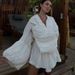 Women's Fashion Two Piece Set Style Cotton Tie Up Long Sleeved Cardigan Top And Shorts_ecoleips.com