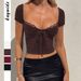 Aria Basics Aria Basics Diyun Cross-Border European And American Y2K Sexy Hot Girl Style Short Sleeve T-Shirt For Women 2025 Summer Slimming Top_ecoleips.com