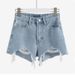 2025s Spring Summer High Waist Denim Shorts For Women Students New Ripped Versatile Frayed Slimming Korean Style Wide Leg Hot_ecoleips.com