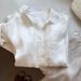 White Old Money Style Shirt For Women, Summer Thin Loose Slimming High-End Cotton Linen Long Sleeve Sun Protection Top_ecoleips.com