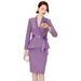 Women's Formal Purple Suit For News Broadcasting Entrance Exam On Camera Attire Female Host Competition Outfit Speech Contest_ecoleips.com